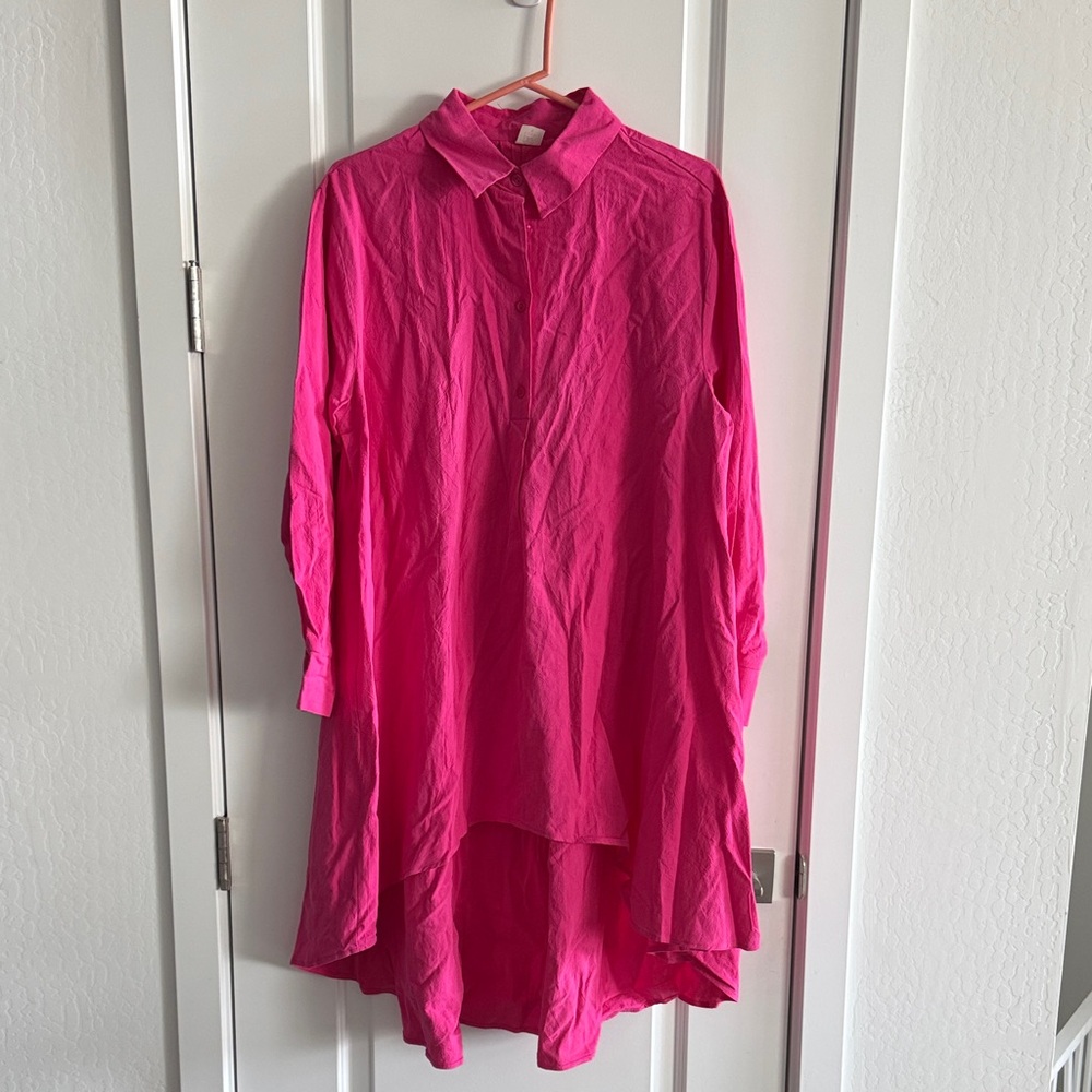 Chic Fuchsia High Low Dress